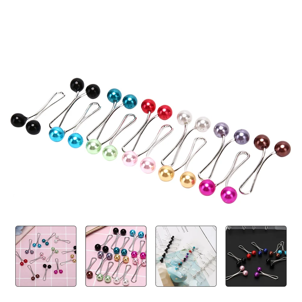 

Brooch Pinclaspcraft Scarf Bar Buckle Muslim Clip Pearl Flat Scarves Shape Usafety Clips