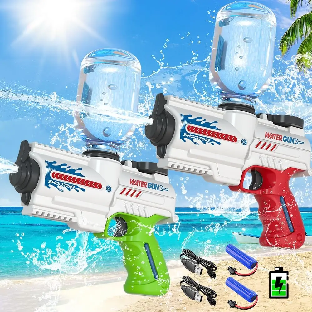 

Rechargeable Water Guns for Children and Adults Electric Water Gun Range of 9 Meters Automatic Water Gun with Swimming Pool