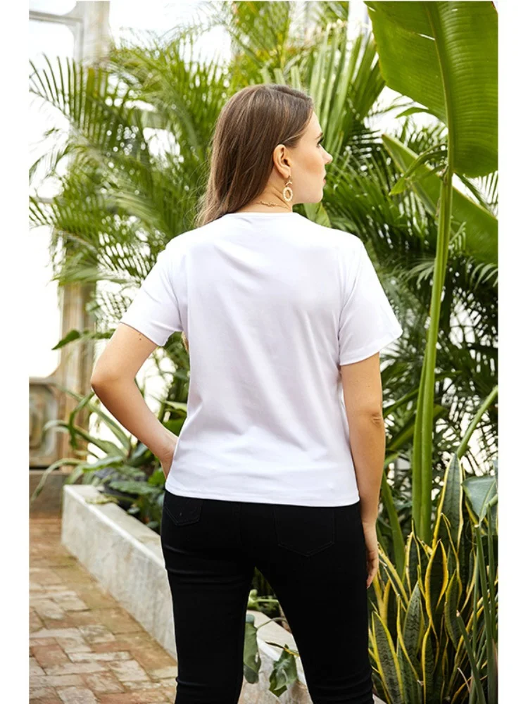Plus size women dress, fat sister, slim, meat-covered T-shirt, printed short sleeves plus size feminino T-Shirts