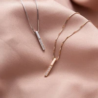 925 silver long geometric necklace female korean clavicle chain simple net red temperament personality students are cute
