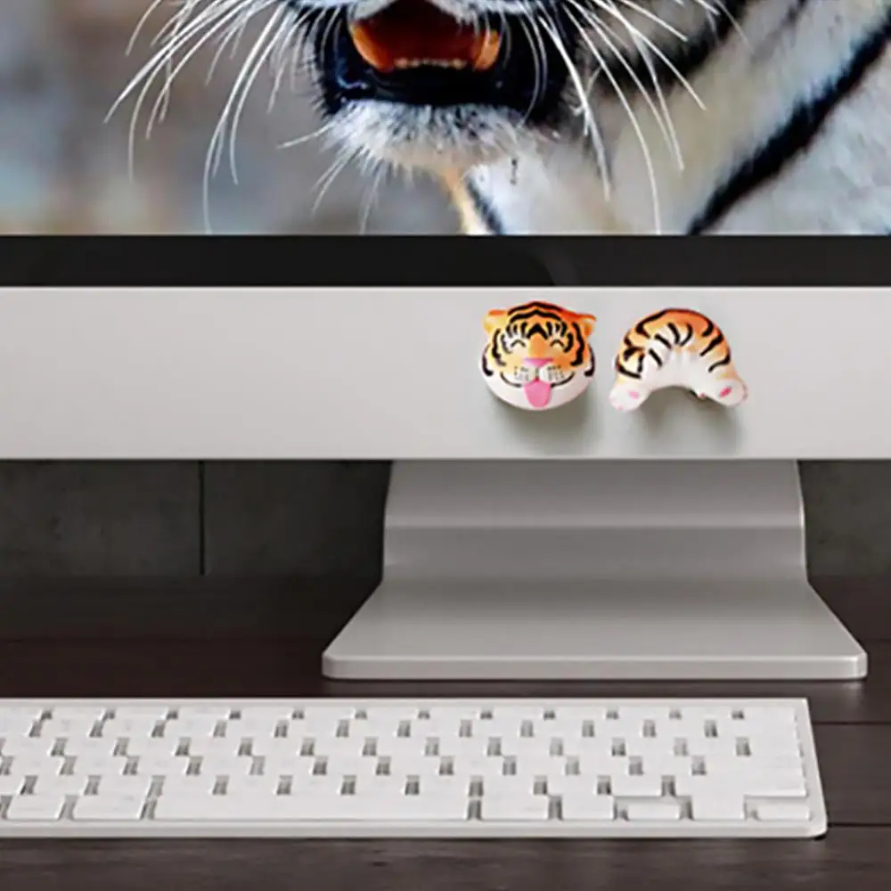 Наклейка на холодильник с изображением тигра милая забавная наклейка доску