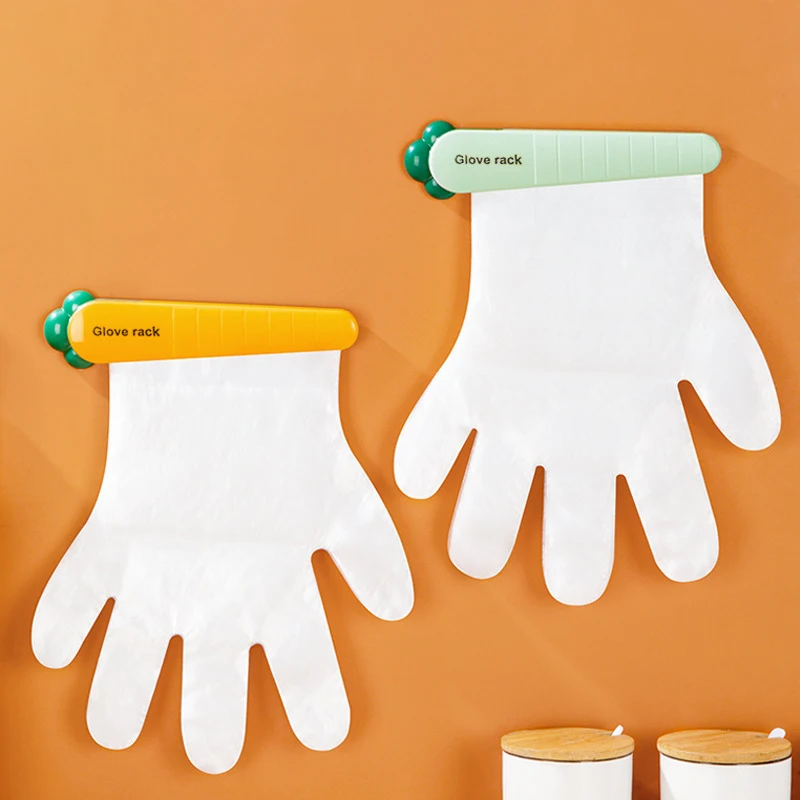 

Creative Glove Organizer Non-slip Cabinet Refrigerator Glove Clip Easy-to-Wear Disposable Glove Organizer Kitchen Gadget