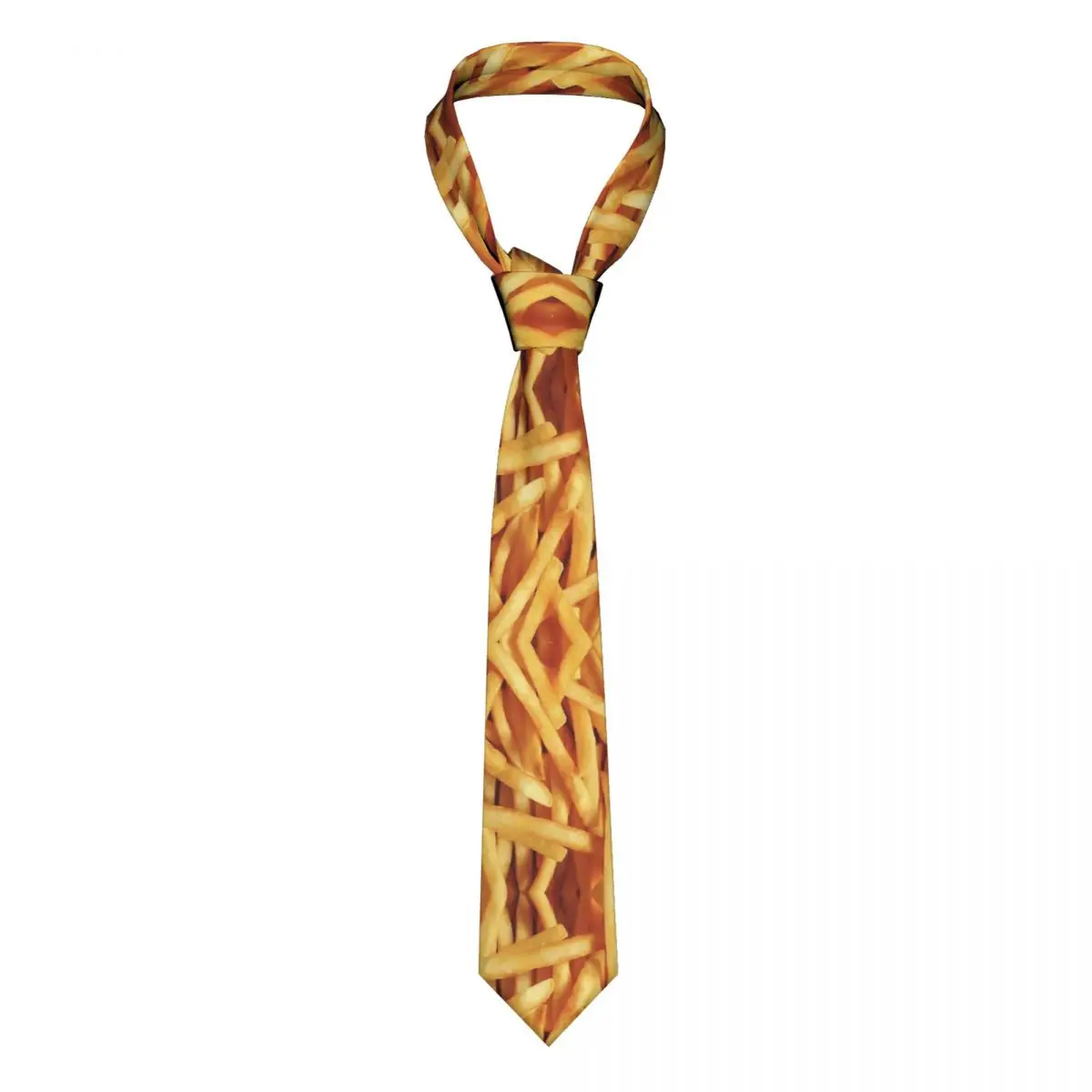 

French Fries Necktie Men Fashion Polyester 8 cm Narrow Food Neck Ties for Mens Daily Wear Gravatas Office