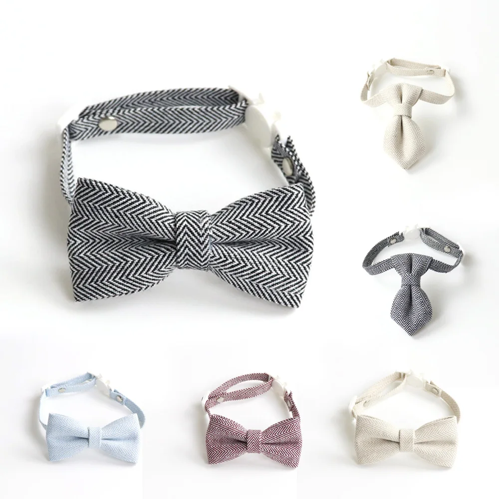 

Cute Bowknot Cat Collar Breakaway Necklace Quick Release Tie Pet Accessories Adjustable Collars Cats Safety Buckle
