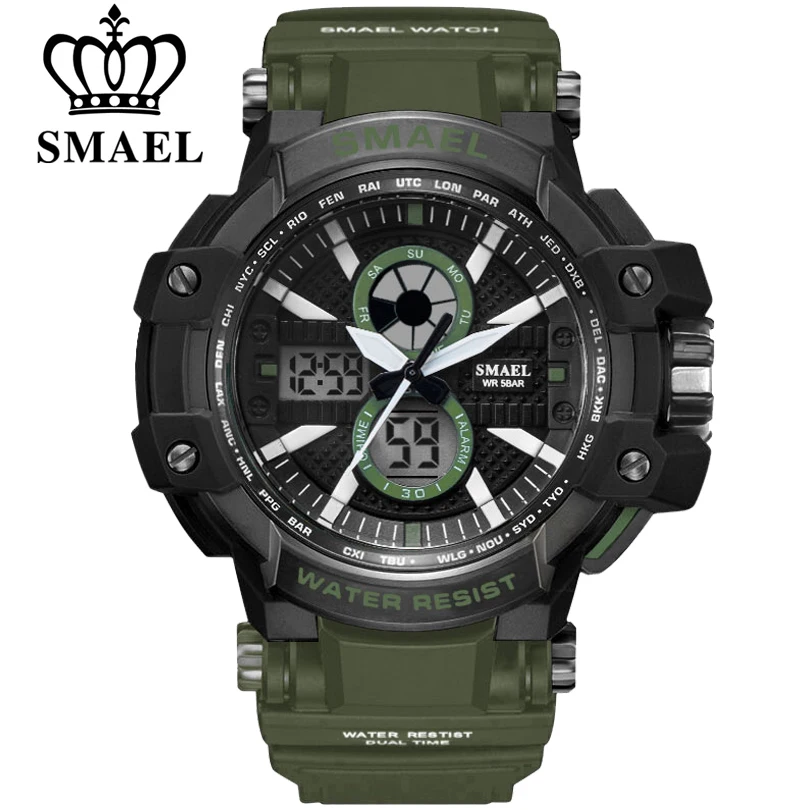 

SMAEL Military Watch Digital Watches Men's Wristwatch Sport LED Electronic Watch Camping Fitness Wateproof Clock Relogio Masculi