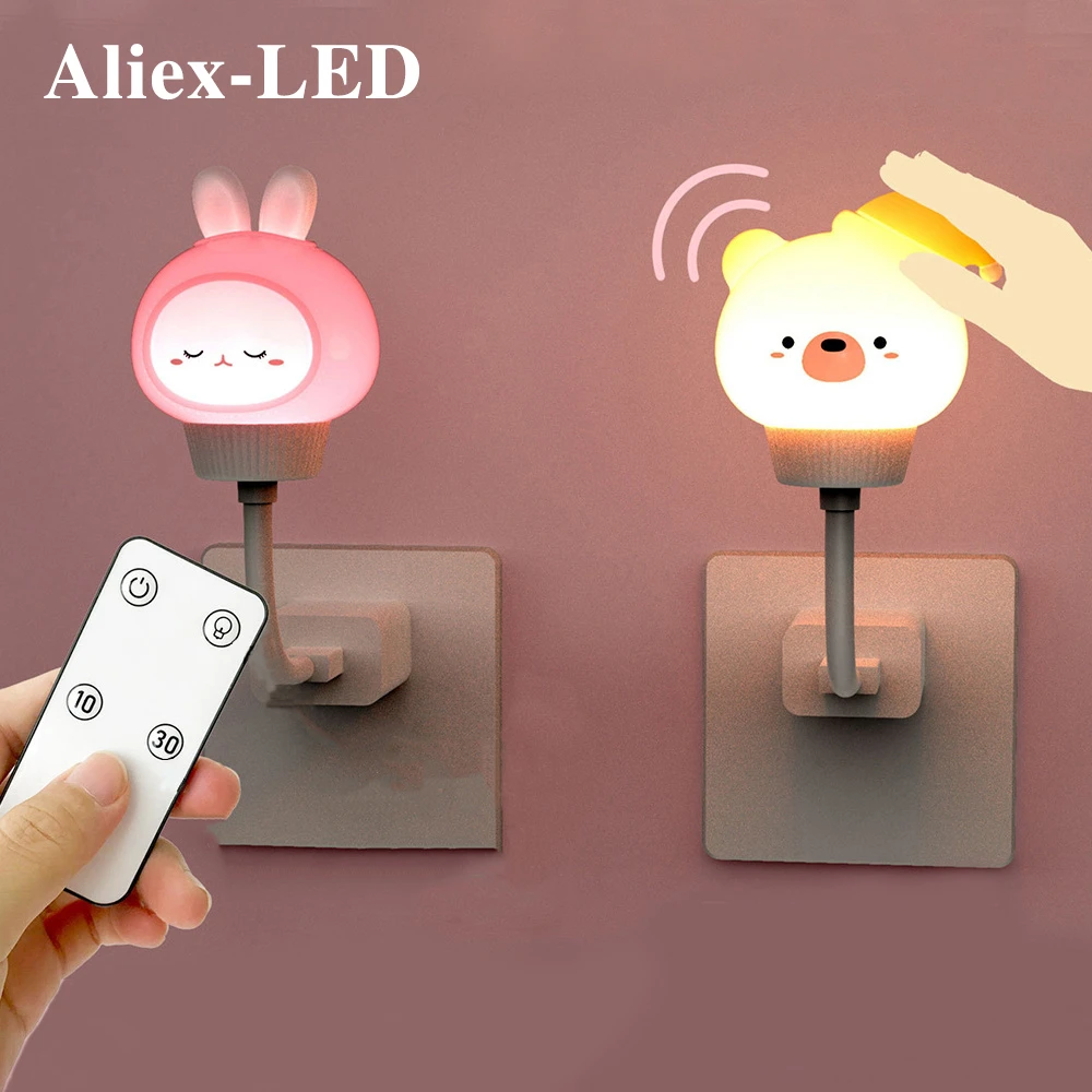 

LED Kids USB Night Light Cute Cartoon Night Light Bedroom Light Soft Light Baby Bedroom Decoration Bedside Lamp Christmas Gift