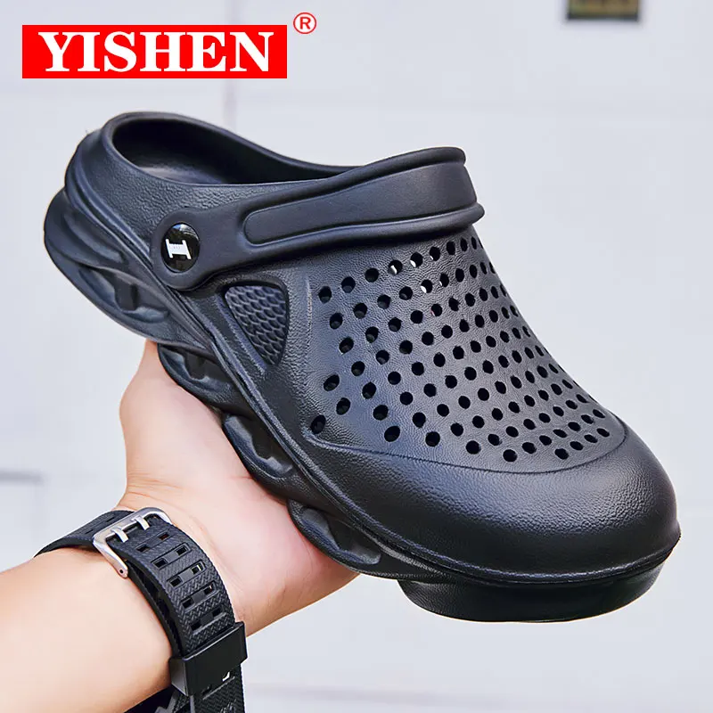 YISHEN Sandals Mens Garden Shoe Sports Sandals Outdoor Indoor Slippers Hiking Summer Beach Water Shoes Male Quick Drying Sandals