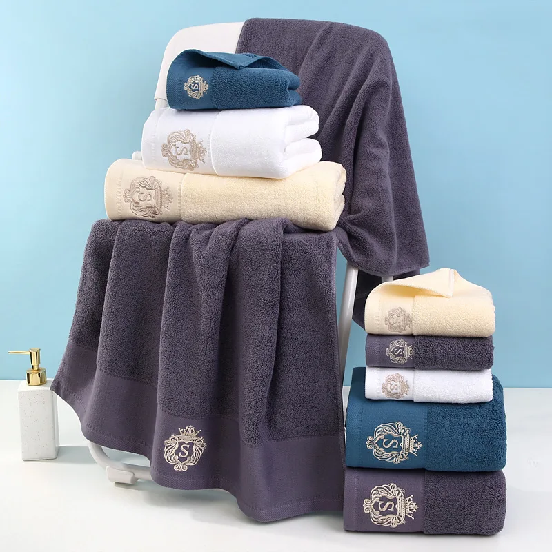 

Gaoyang Xinshang towel printed embroidered pure cotton bath towel can be made into large bath towels for business hotels