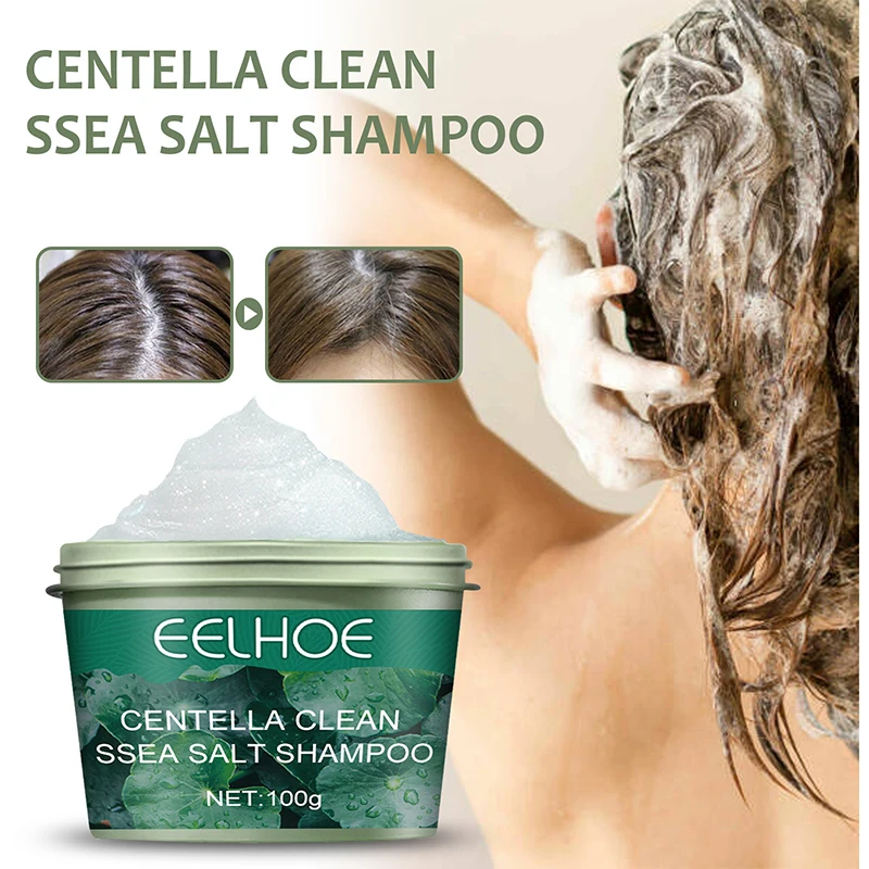 

Natural Sea Salt Shampoo For Women Moisturizing Hair Anti Dandruff Relieve Itching Scrub Scalp Exfoliating Care Hair Treatment