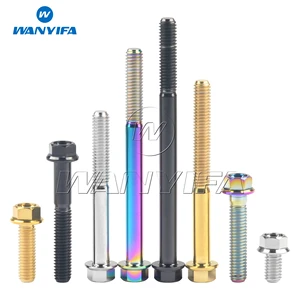 Титановый болт Wanyifa, M6x 10 15 20 25 30 35 40 45 50 55 60 65 70 75 80 90 мм, Маленький Винт с шестигранной головкой для велосипеда мотоцикла