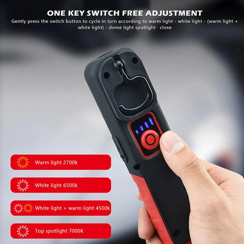 

Car Emergency Working Lights Detailing Tools Paint Finish Lamp Scan Swirl Magnetic Grip Multifunction Auto Repair