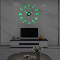 simple modern design luminous wall clock for living room creative acrylic diy mute hanging art clock room decorarion wall decor