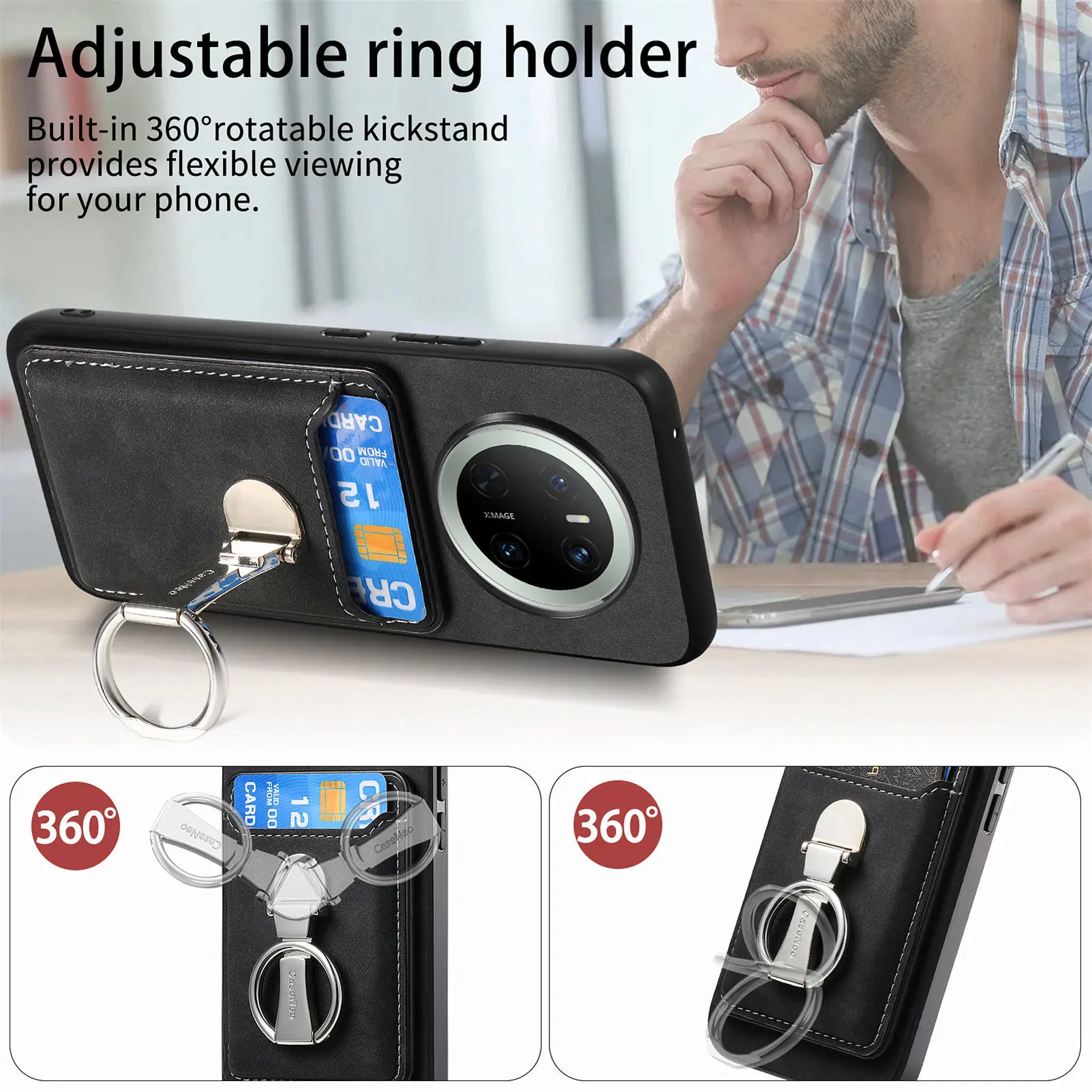 Кожаный чехол Skin Feel для Samsung Galaxy A16 A15 A14 A13 A12 A11 A10S A10 A06 A05S A05 A04E A03 F04 F54 F62 4G 5G Book Cover