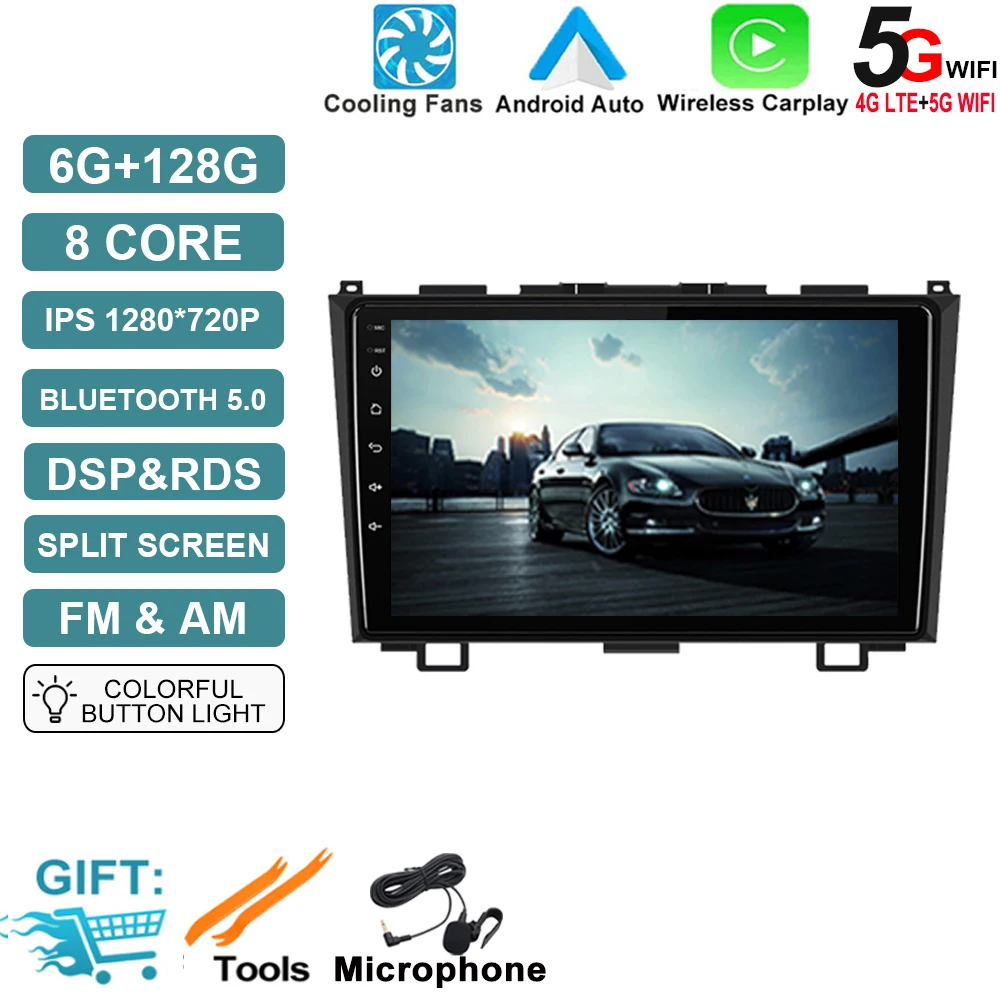 

9 дюймов Android 14 для Great Wall Haval Hover H5 H3 2010 - 2012 Carplay 4G + WIFI автомобильное Стерео Радио мультимедийный видео GPS плеер