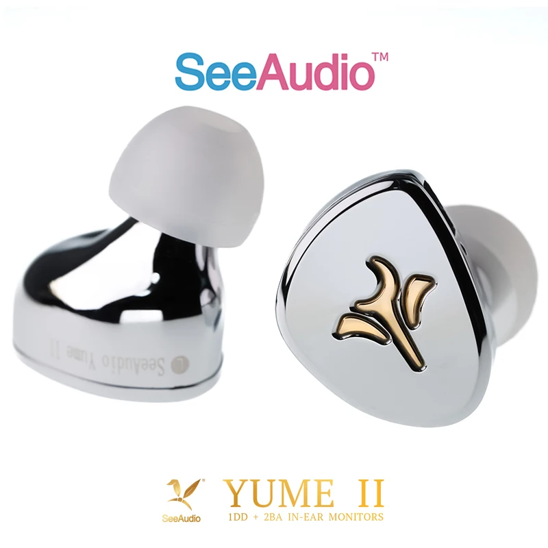 

SeeAudio YUME 2 Generation HiFi Earphone 2BA+1DD Hybrid 3 Driver In-Ear IEM Treble Vocal Music 0.78mm 2Pin Detachable CNC Metal