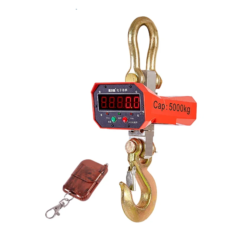 

5T/5000kg OCS digital lifting scale red or green display aluminum shell wireless remote control Industrial weighing crane Scale