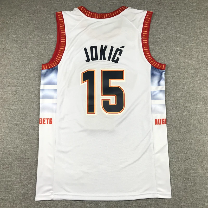 Новый сезон, мужские американские баскетбольные майки, одежда Nikola Jokic #15 Мюррей, мяч, брюки европейского размера, футболки, свитшот, шорты