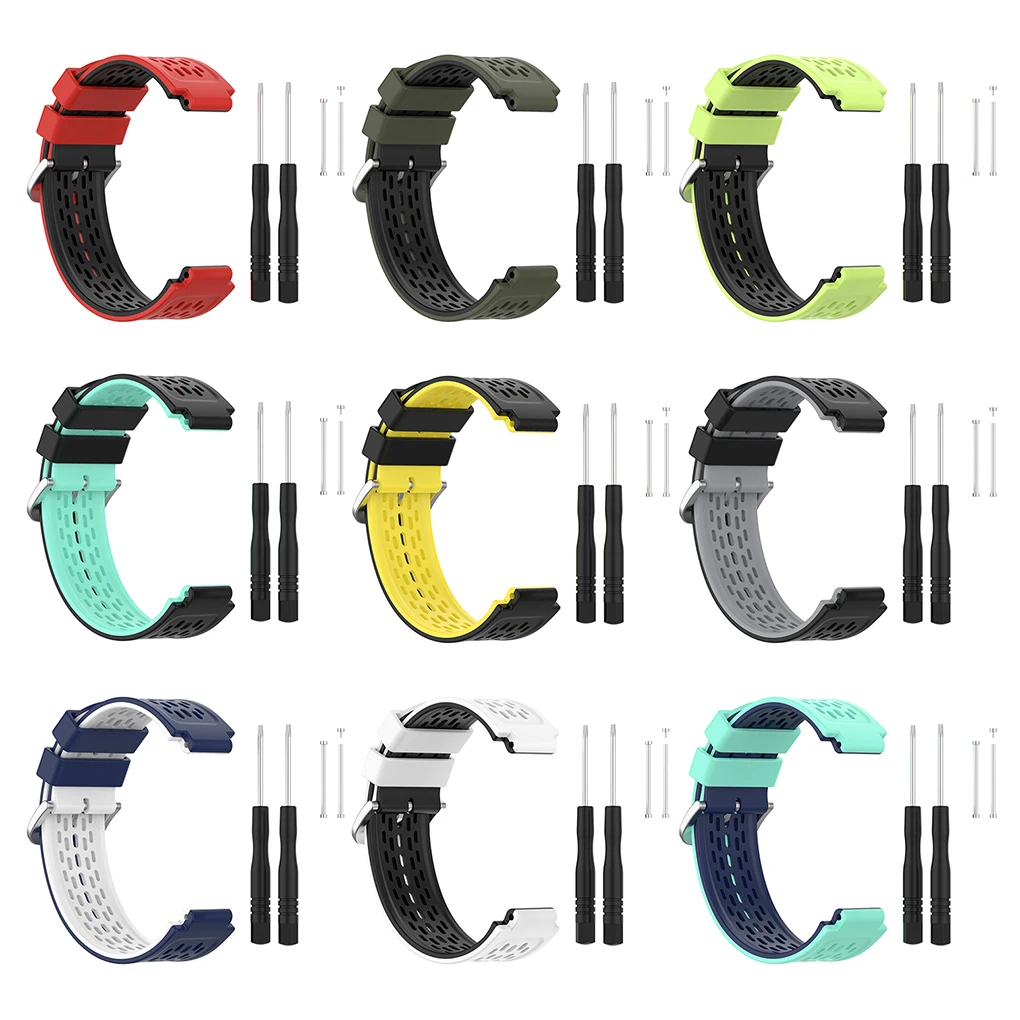 

Ремешок для наручных часов Garmin Forerunner 235, силиконовый браслет для наручных часов Garmin Forerunner 220 230 620 630 735XT, аксессуары для GPS, 9 цветов