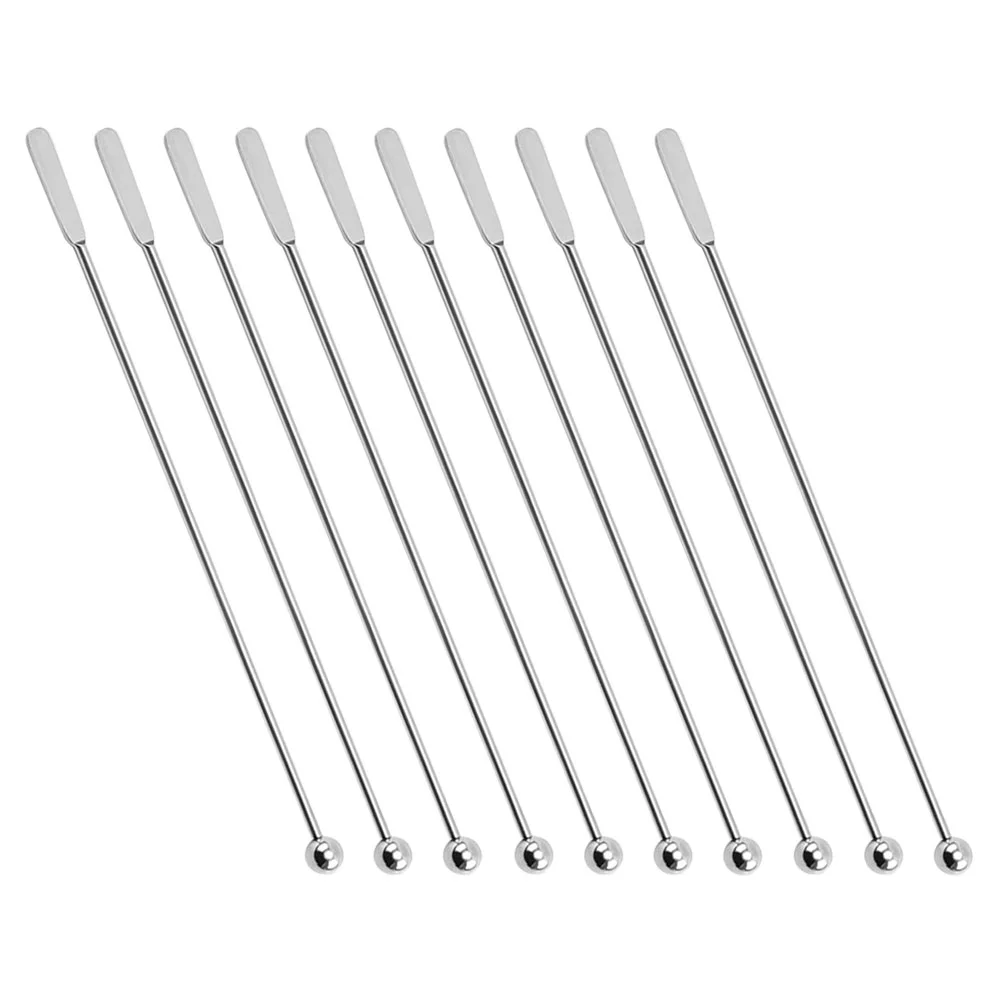 

Cocktail Stirring Stick Stirrers Sticks Spoon Mixing Coffee Swizzle Beverage Drink Stirrer Rod Stir Picks Fruit Steel Bar Tea