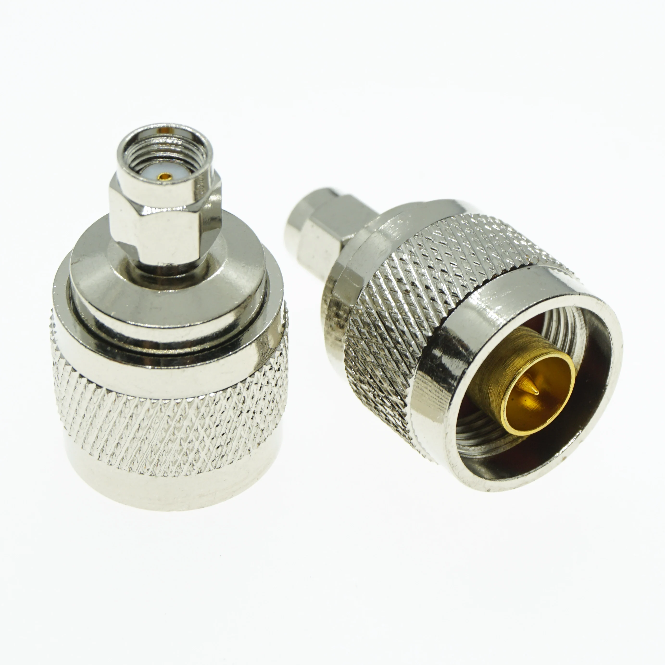 

1X Pcs N Male To RP-SMA RPSMA RP SMA Male Plug Nickel Plated Brass Straight RF Connector Coaxial Adapters