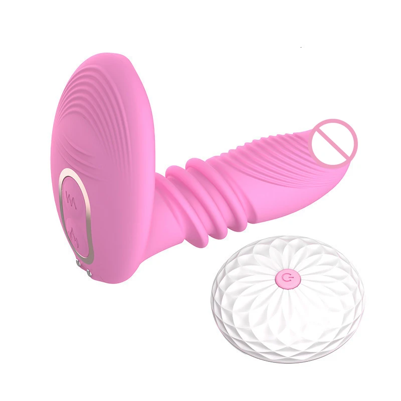 Remote Heating Dildo Vibrator Telescopic G-spot Clitoris Stimulation Vibrating Panties Vagina Adult Sex Toys for woman
