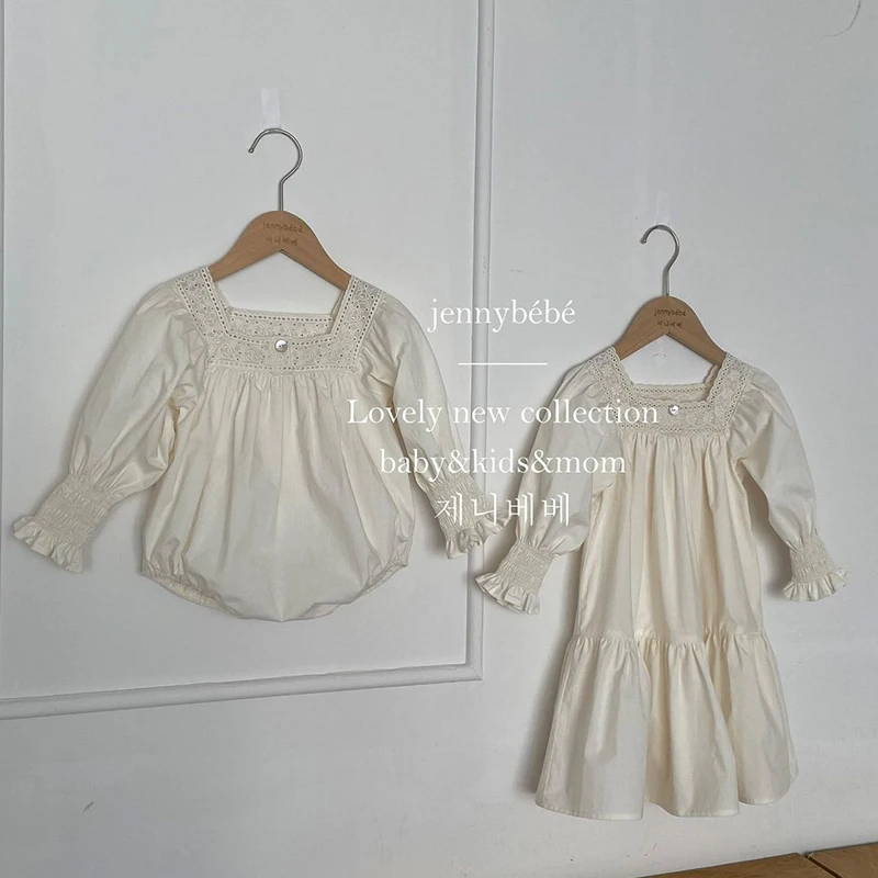 

Детское хлопковое платье с длинным рукавом, на возраст 2-6 лет