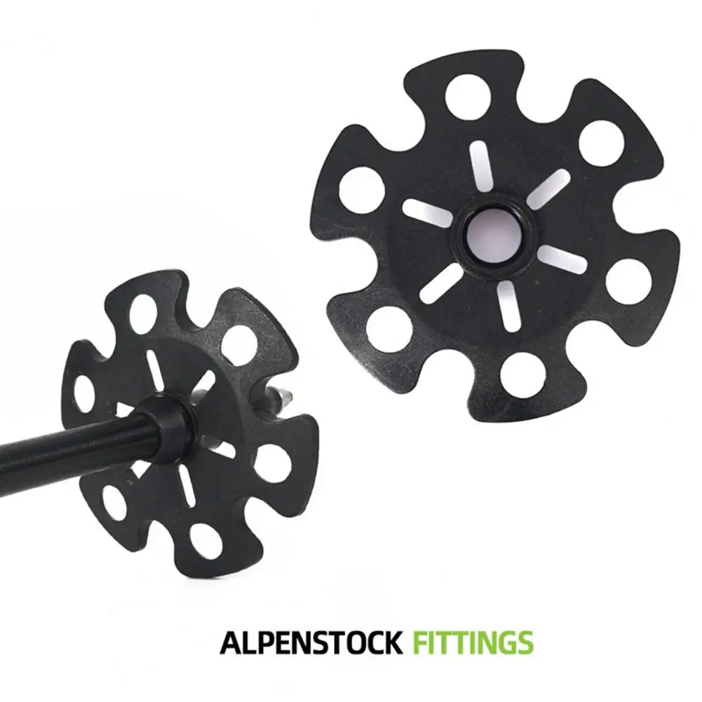 

Надежная защитная накладка на трость, черные Трекинговые полюсные грязевые корзины, противоскользящие полюсные горнолыжные корзины