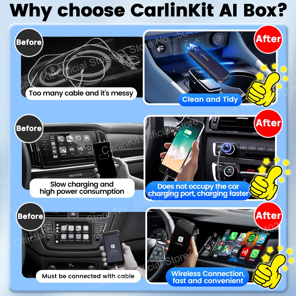 CarlinKit 5.0 Mini 5 Pro Беспроводной Android Auto адаптер CarPlay 2 4G и 8 ГГц WiFi BT Автоматическое