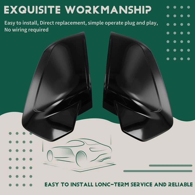 Крышка бокового зеркала заднего вида автомобиля глянцевая черная для BMW G60 G61 G68 G70