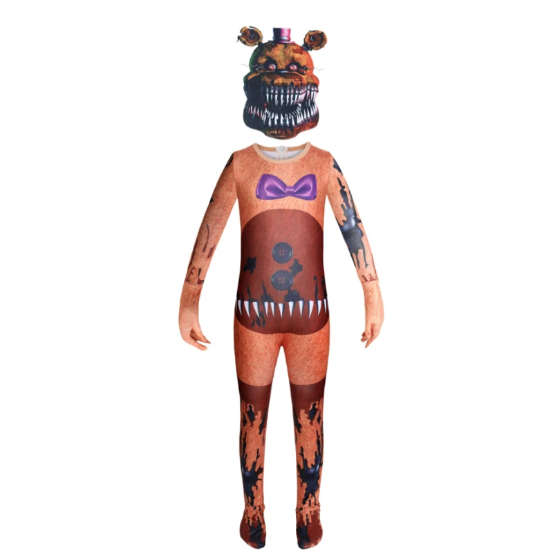 

Game Character Scary Bear Costume Kids Cartoon Anime Halloween Cosplay Costume Girls Boys Party Role Play Haunted House Jumpsuit