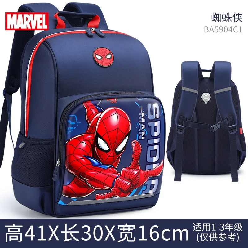 2022 New High Quality 100% Genuine Disneyland Children's Schoolbag, American Captain Spiderman Pattern Backpack
