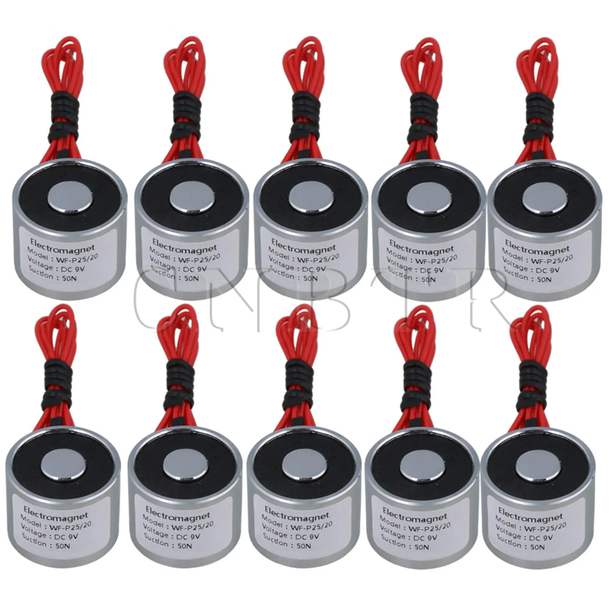 

CNBTR 10pcs 9V DC 5kg 50N 0.5A Electric Lifting Holding Magnet Electromagnet 4W