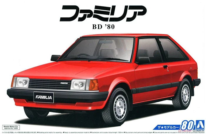 

AOSHIMA 1:24 Mazda 323 BD Familia XG 80 05589 JDM Limited Edition Static Assembly Model Kit Toys Gift