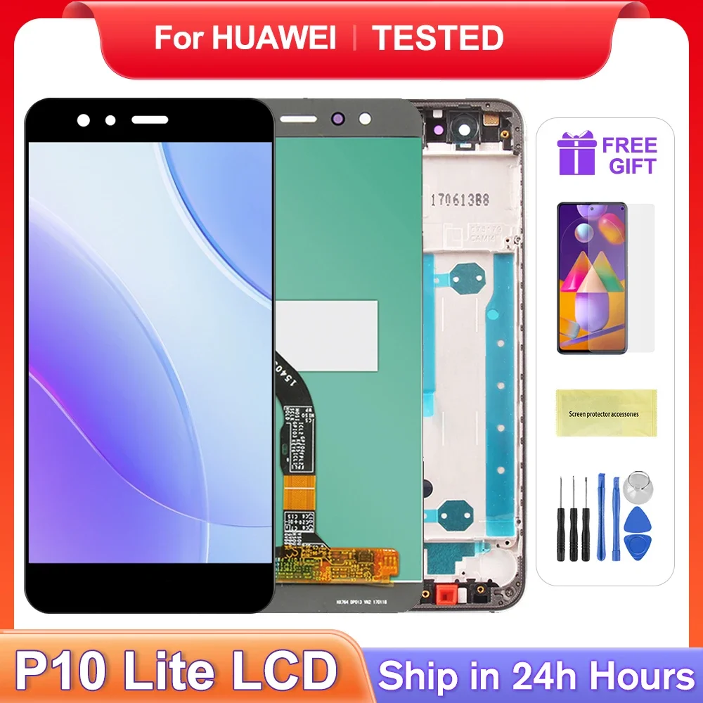 Для HUAWEI 5 2 ''P10 Lite для WAS-LX1 LX2 LX3 LX1A LX2J TL10 ЖК-дисплей с цифровым преобразователем