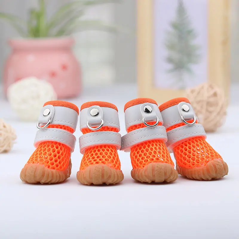 

Pomeranian Puppy Shoes Summer Cats Chihuahua York Dog Anti-slip For Small Boots Shoes Rain Breathable Teddy Dogs Sandals Mesh