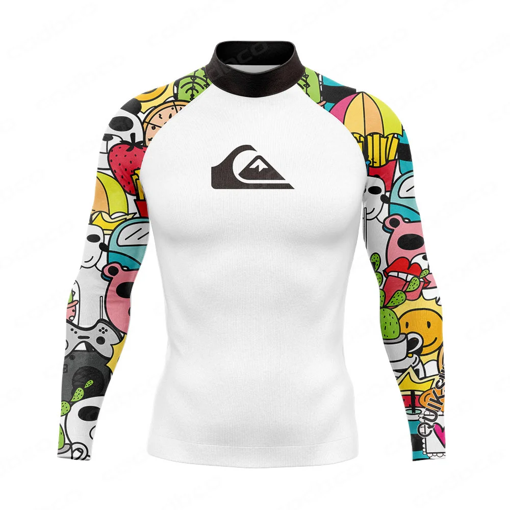 

Новый мужской купальник, плавательная футболка, пляжная одежда с защитой от УФ-лучей, футболка с длинным рукавом для серфинга, купальник для дайвинга, Рашгард