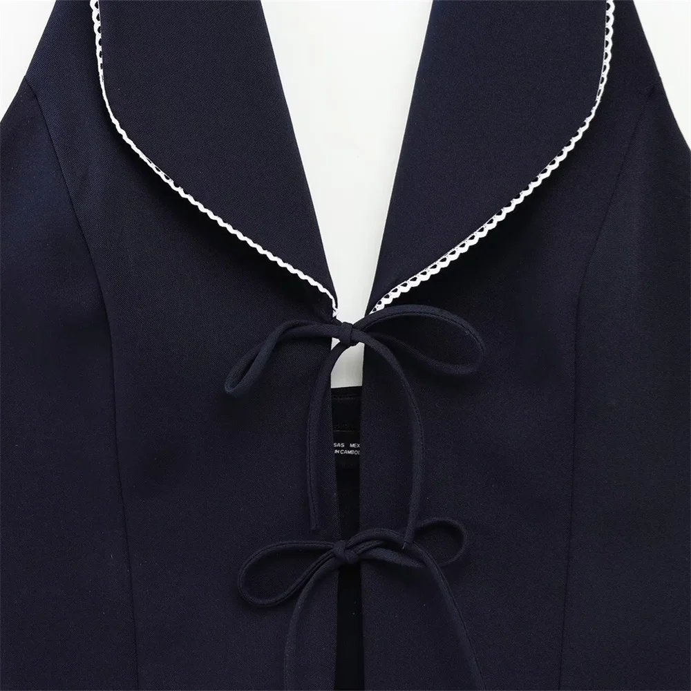 Весенний новый женский темпераментный ниша с французским бантом модный топ