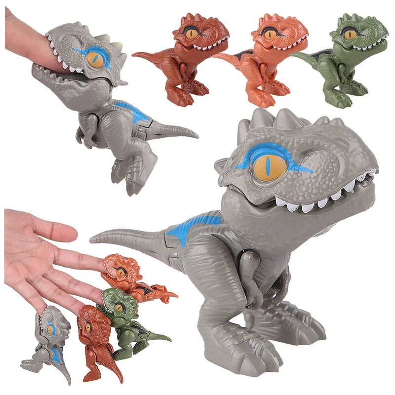 

Children Novelty Funny Finger Toy Dinosaur Anime Movable Finger-biting Puppet Tricky Tyrannosaurus Rex Model Party Holiday Gift