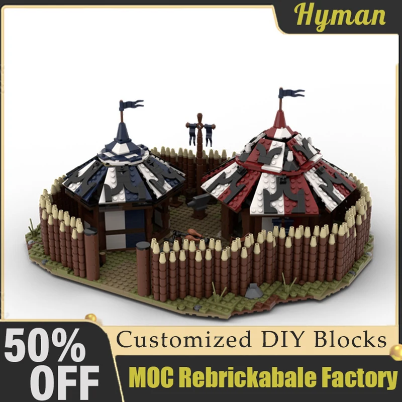

2524pcs Medieval Mercenary Camp Building Blocks Customized MOC-114605 Street View Titanic Bricks Children DIY Birthday Toy Gift
