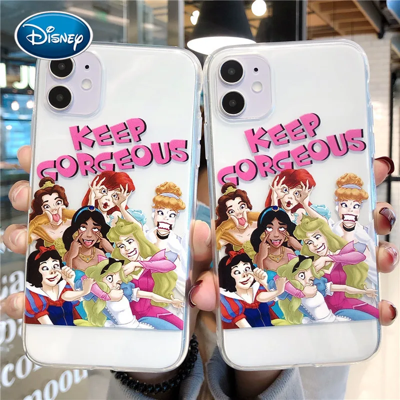 

Disney cartoon personality princess suitable for iPhone6/7/11/12pro/13Promax phone case Apple 8plus silicone transparent cover