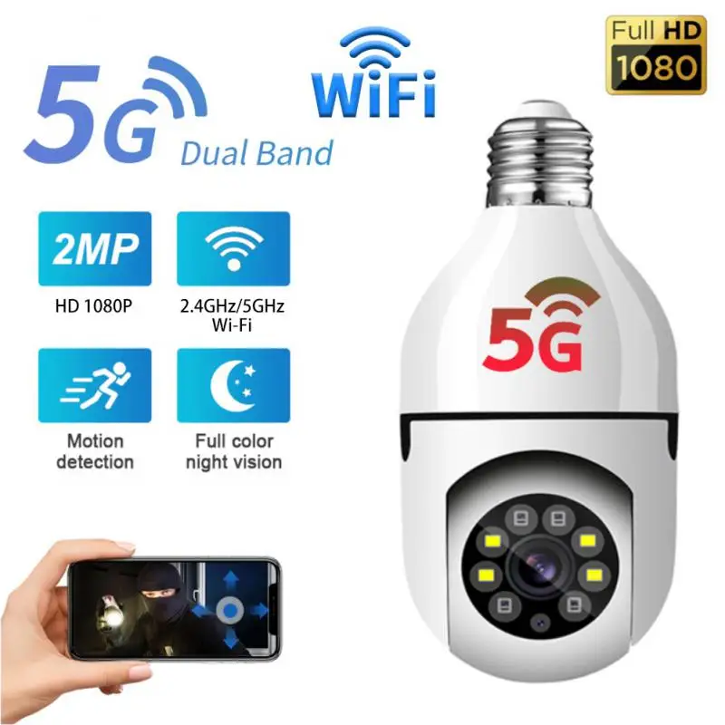 

Фотоаппарат E27 с Wi-Fi, ночным видением и 4-кратным цифровым зумом