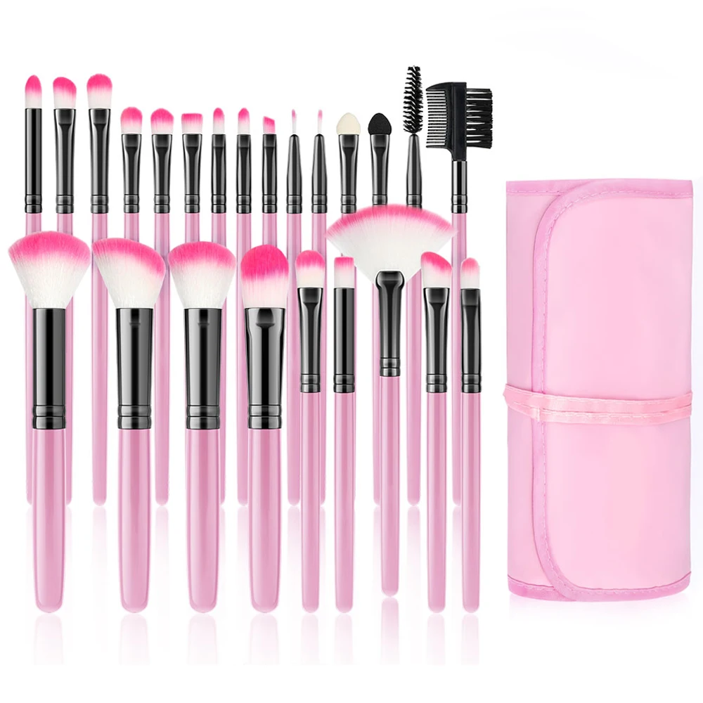 24Pcs Makeup Brushes Tool Cosmetics Brush Kit Powder Eye Shadow Foundation Blush Blending Beauty Make Up Pinceles De Maquillaje