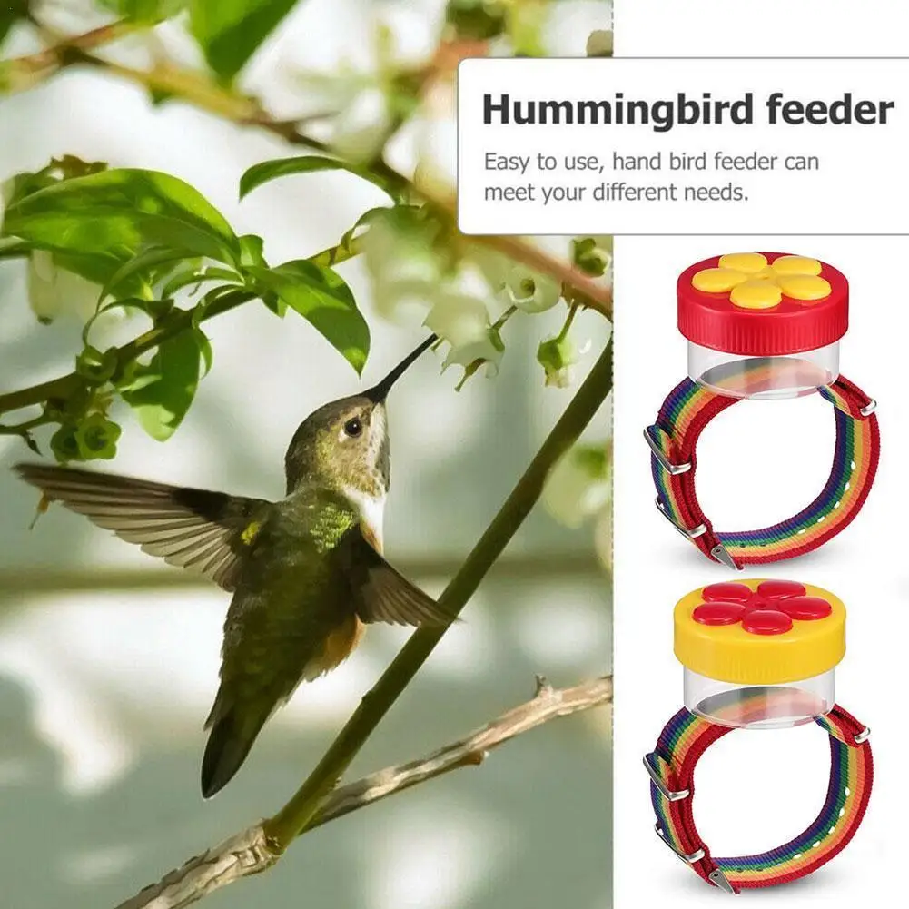 

Mini Creative Ring Watches For Birds Feeder Handheld Hummingbird Feeders With Suction Cup Window Plastic Wrist Water Feedin D0N0