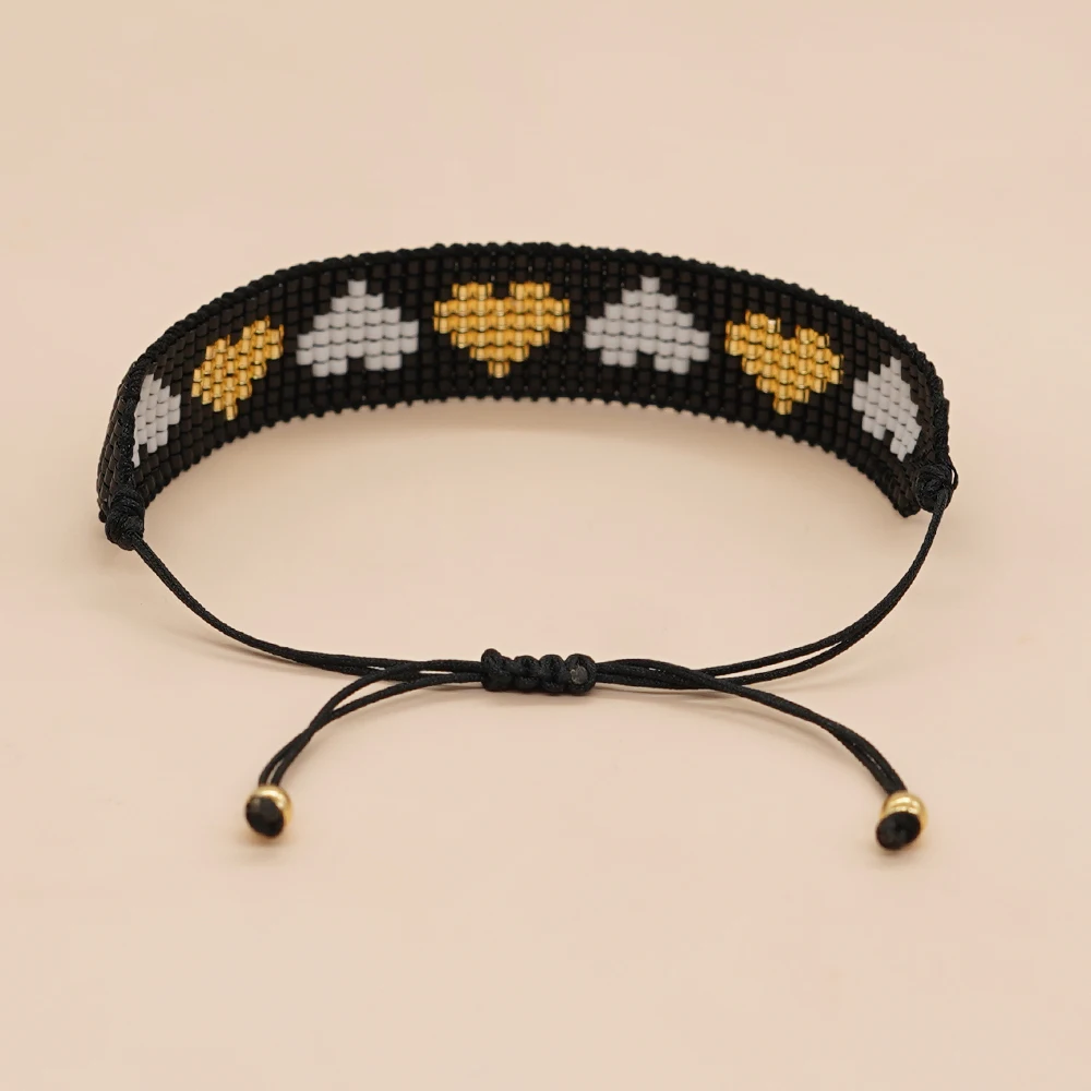 Браслеты в форме сердца Miyuki водонепроницаемые аксессуары ручной работы