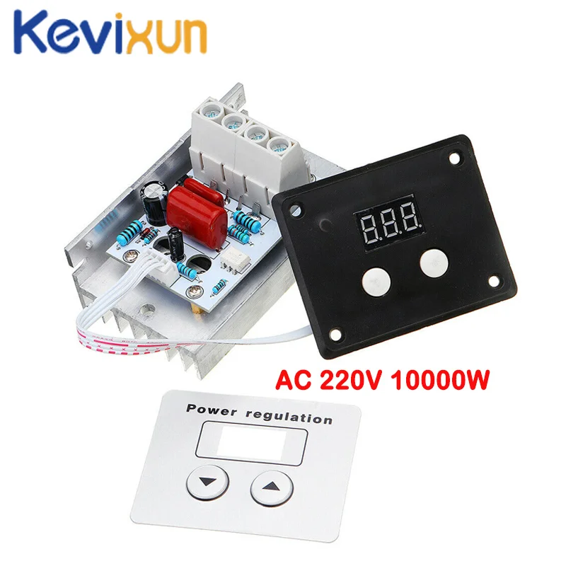 Цифровой регулятор напряжения SCR 10000 Вт переменный ток 220 В электронный скорости