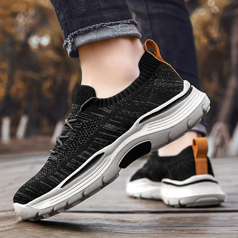 JIEMIAO Men Sneakers Non-slip Sport Mesh Trainers Lightweight Baskets Femme Running Shoes Outdoor Casual Jogging Athletic Shoes