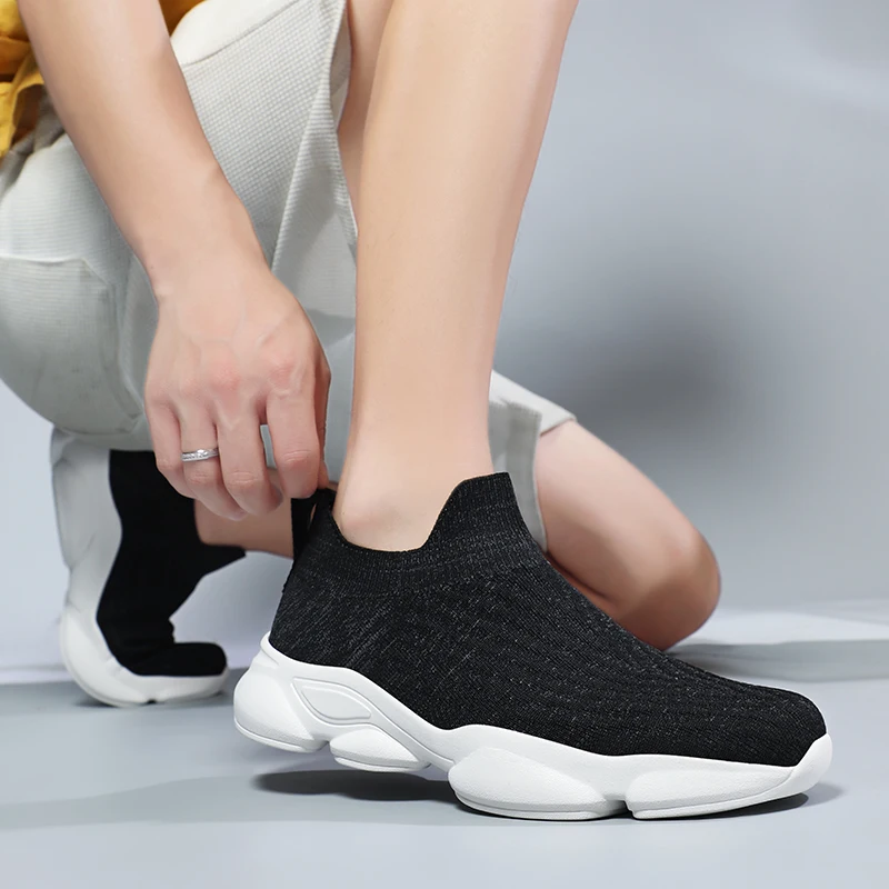 

Мужские легкие кроссовки без шнуровки, повседневные Мягкие кроссовки из вулканизированной резины, спортивная обувь для бега, 2023