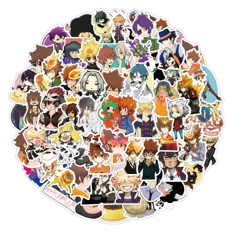 

Cartoon Anime Kawaii HITMAN REBORN Stickers for Laptop Suitcase Stationery Waterproof Decals Album Kids Toys Birthday Gifts