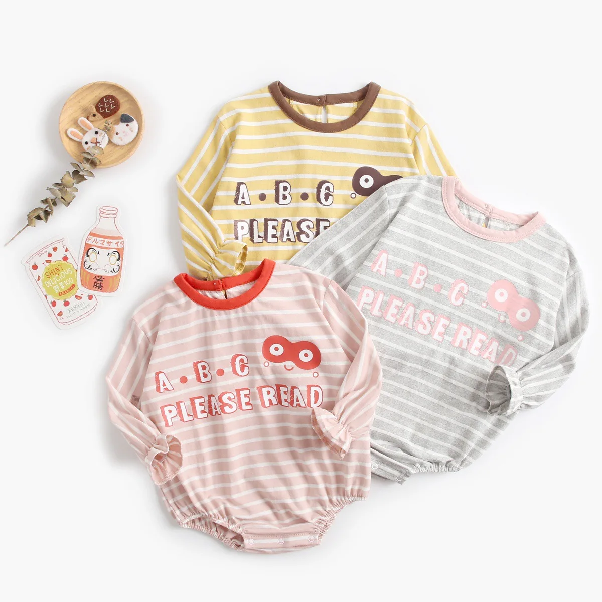 

0-3T Newborn Kid Baby Boys Girls Clothes Striped Cotton Romper Long Sleeve Fall Jumpsuit Autumn Winter Baby Outfits