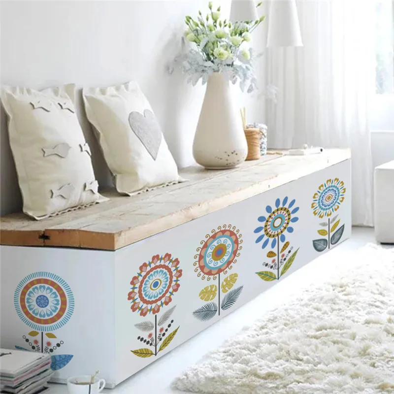 

Абстрактные настенные стикеры в виде цветочных горшков для офиса, спальни, лестницы, подстилка, домашние украшения, пасторальная роспись, и...